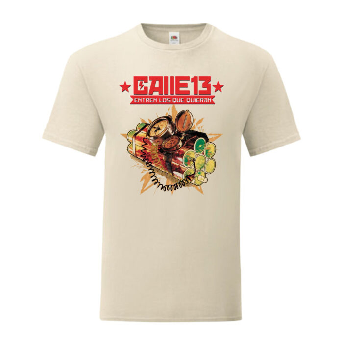 Camiseta Calle 13 natural - Entren Los Que Quieran