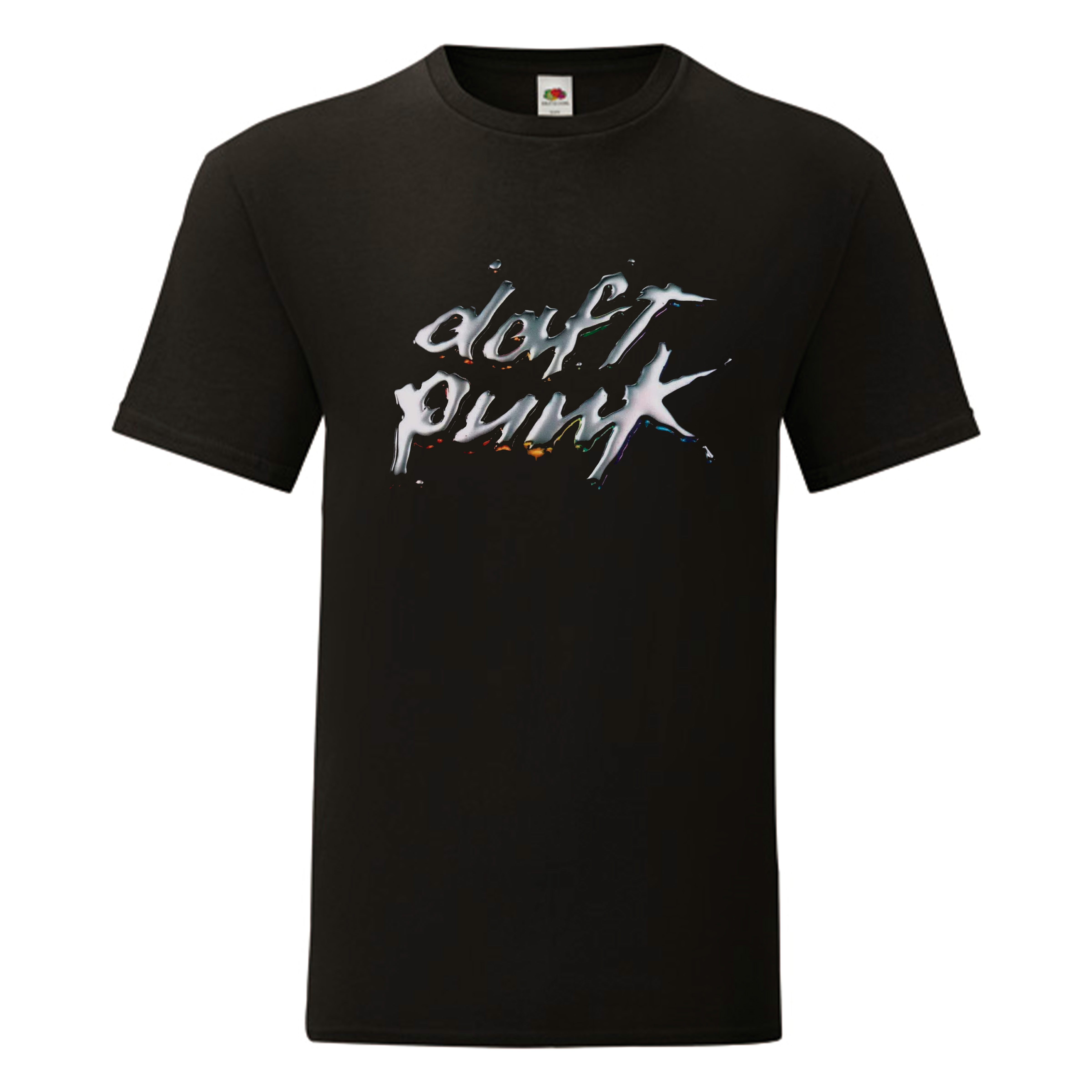 Camiseta Daft Punk negra - Logo plata