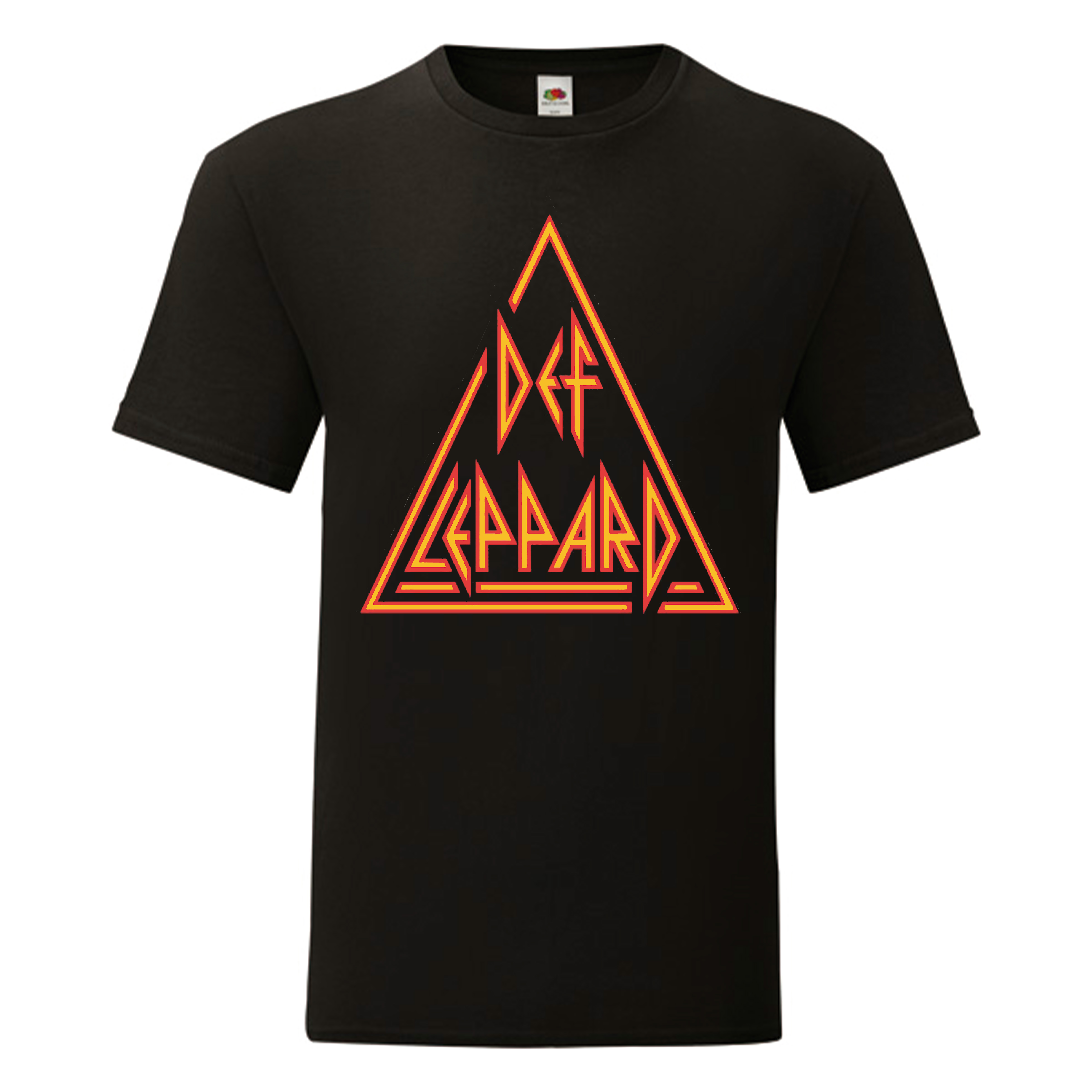 Camiseta Def Leppard negra - Logo Triangular