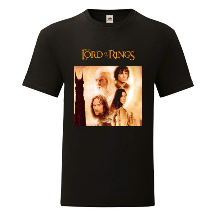 Camiseta El Señor De Los Anillos negra - Las Dos Torres