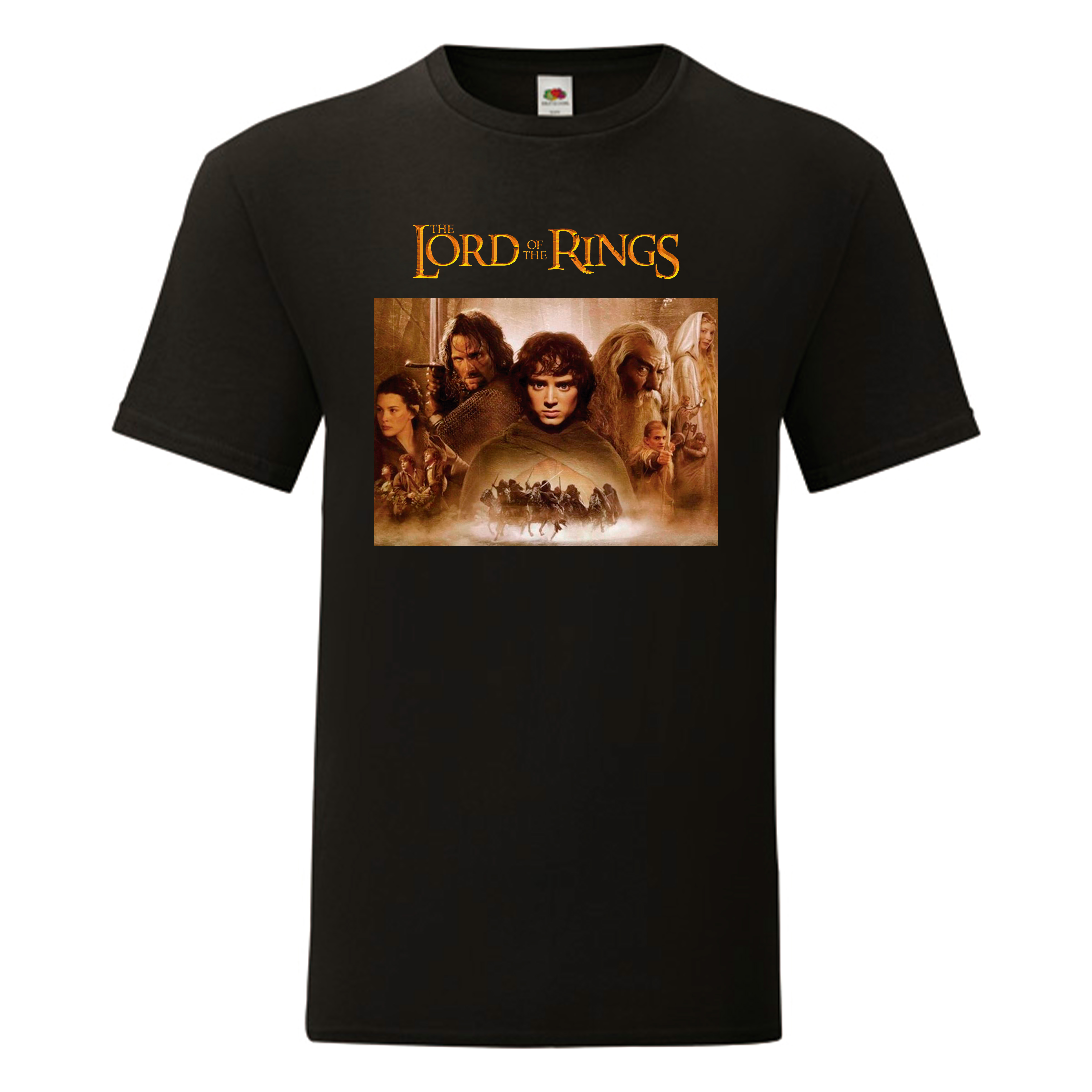 Camiseta El Señor De Los Anillos negra - La Comunidad Del Anillo