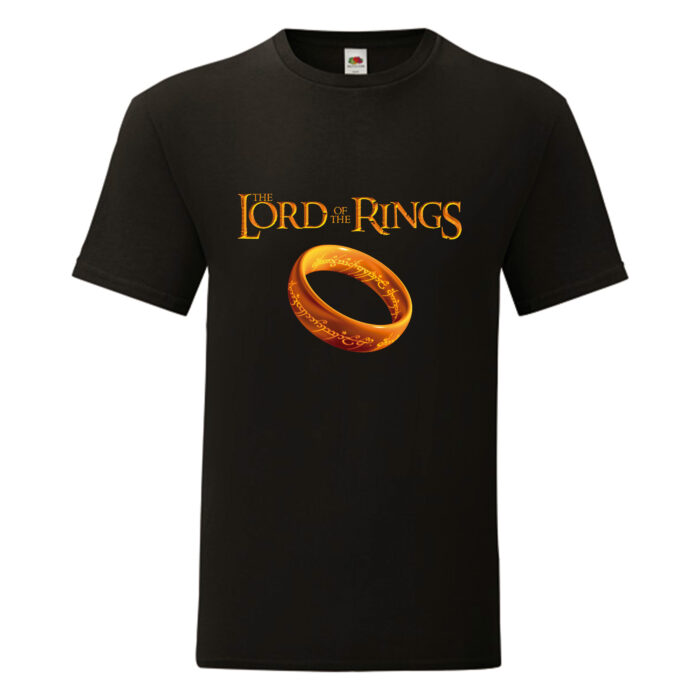 Camiseta El Señor De Los Anillos negra - Logo