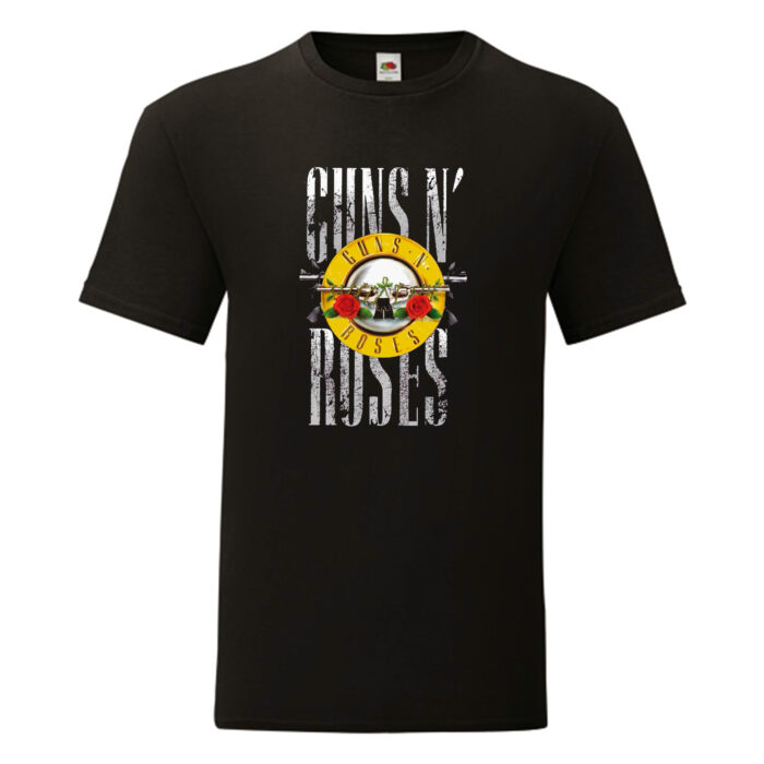 Camiseta Guns And Roses negra - Logo con nombre