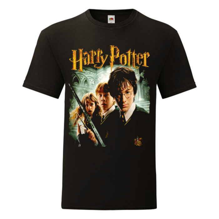 Camiseta Harry Potter negra - La Cámara Secreta