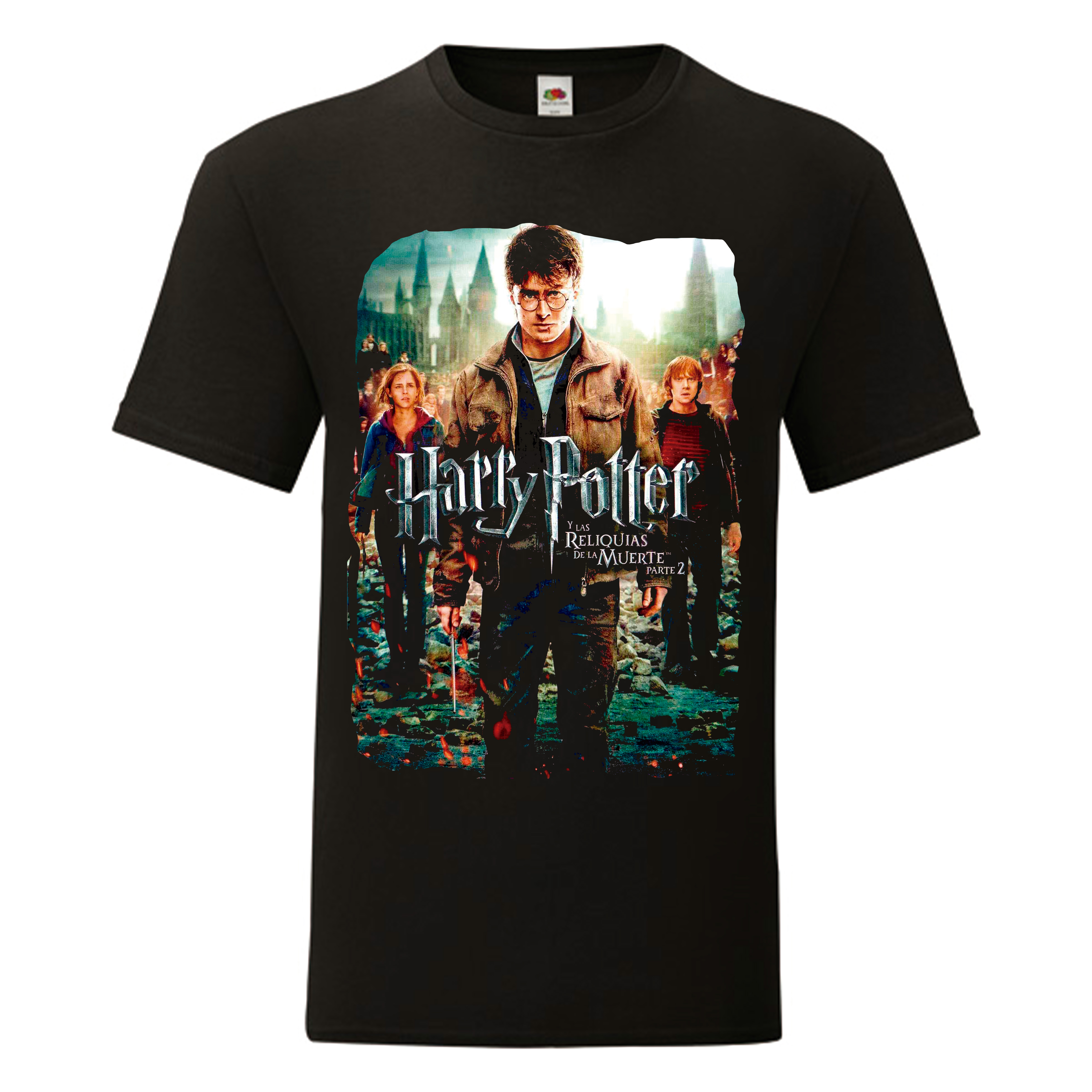 Camiseta Harry Potter negra - Las Reliquias De La Muerte Parte 2