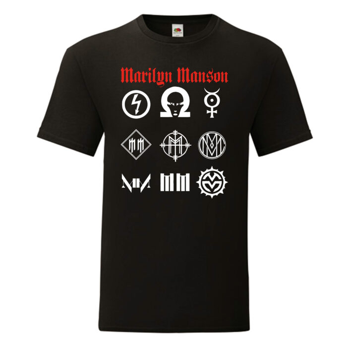 Camiseta Marilyn Manson negra - Logos