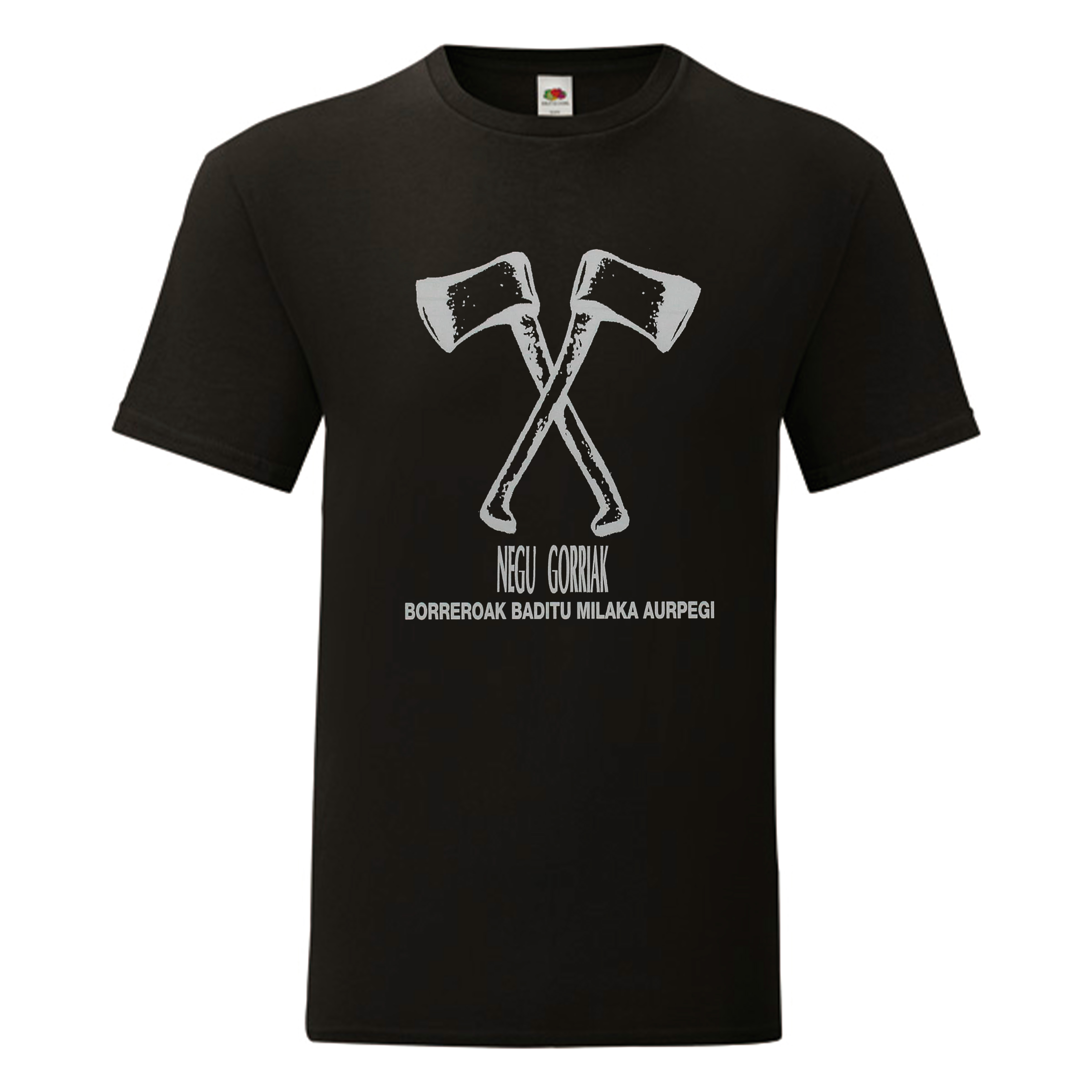 Camiseta Negu Gorriak negra - Borreroak Baditu Milaka Aurpegi