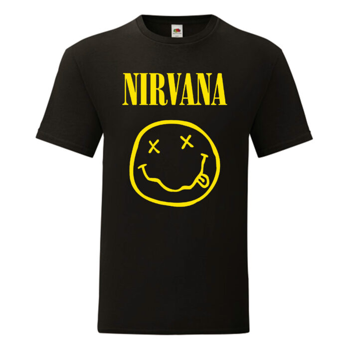 Camiseta Nirvana negra - Logo Smile