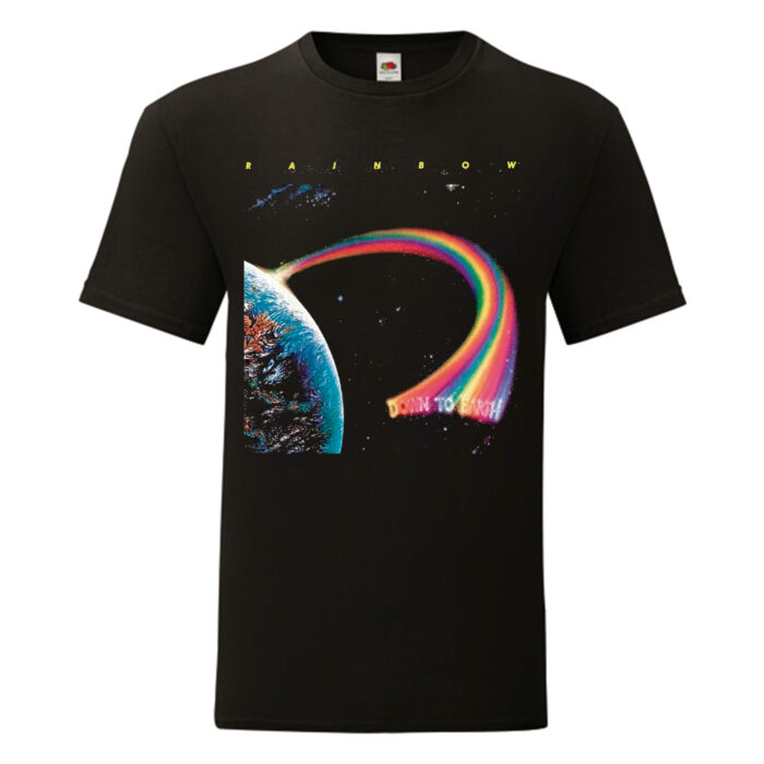 Camiseta Rainbow negra - Down To Earth