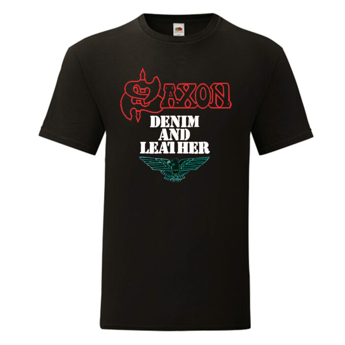Camiseta Saxon negra - Denim And Leather