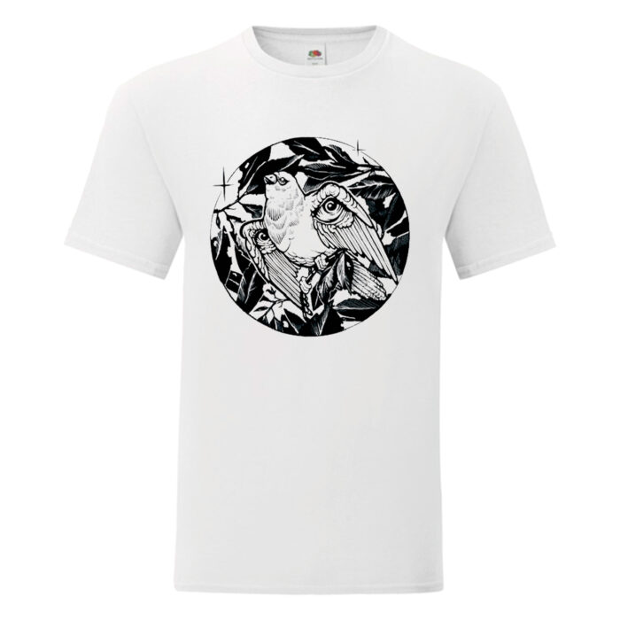 Camiseta diseño original blanca - Pájaro