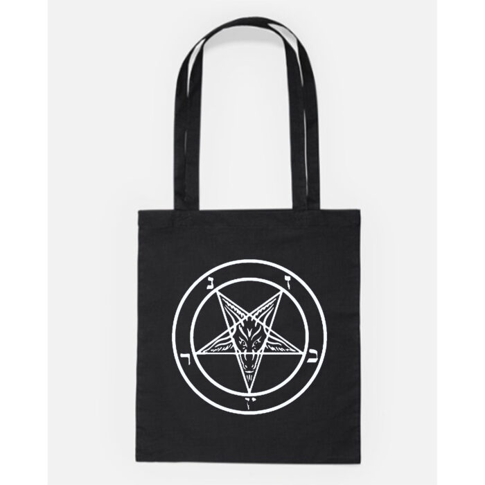 Tote Bag negro - Pentagrama Satánico