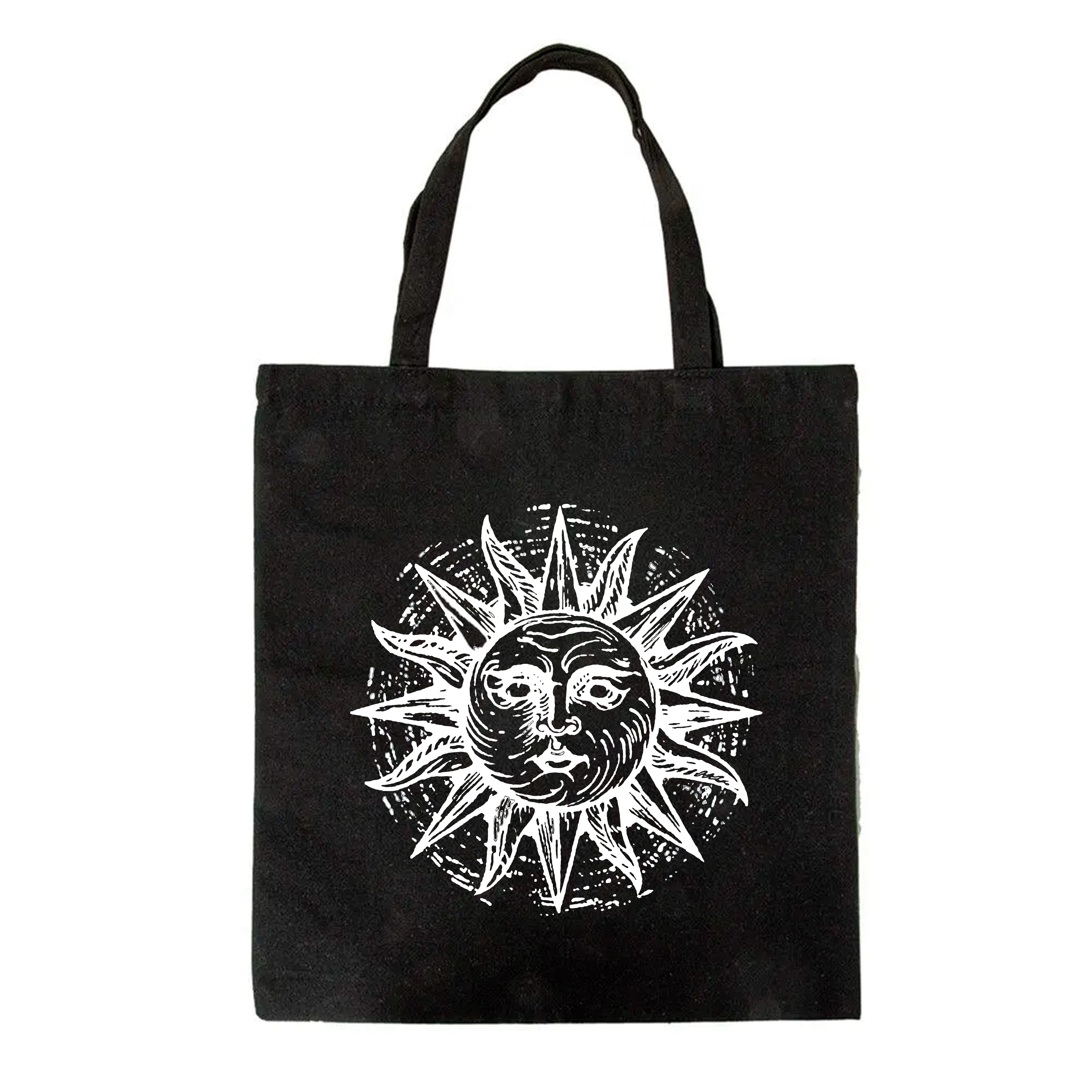 Tote Bag negra - Sol Con Cara