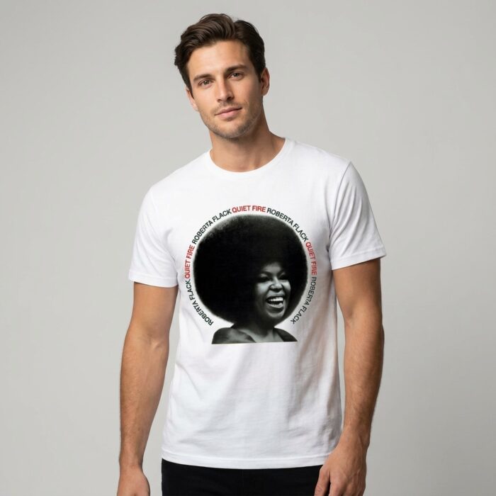 Camiseta Roberta Flack blanca -Quiet Fire