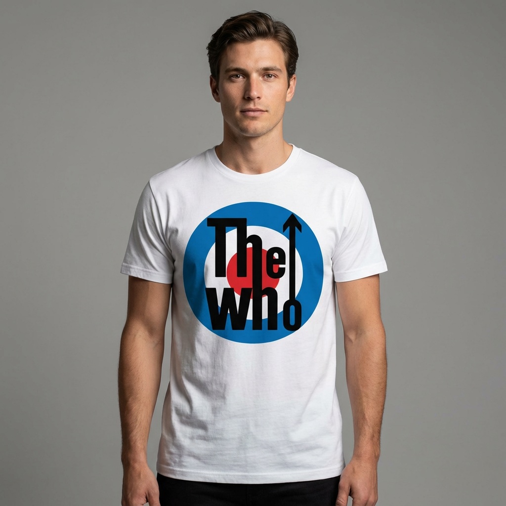 Camiseta Who, The blanca - Logotipo
