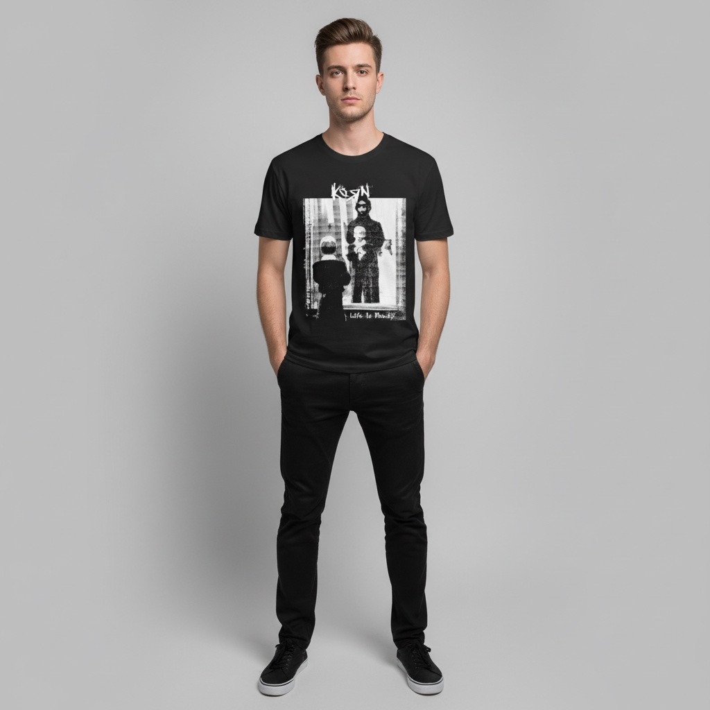 Camiseta Korn negra - Life Is Peachy