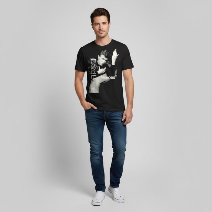 Camiseta David Bowie negra - Heroes