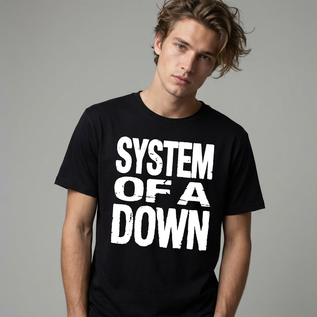 Camiseta System Of A Down negra - Logotipo