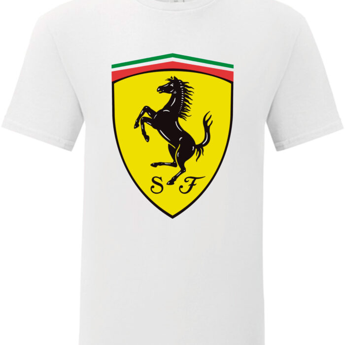 Camiseta Ferrari blanca - Logo
