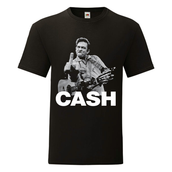 Camiseta Johnny Cash negra - Fuck