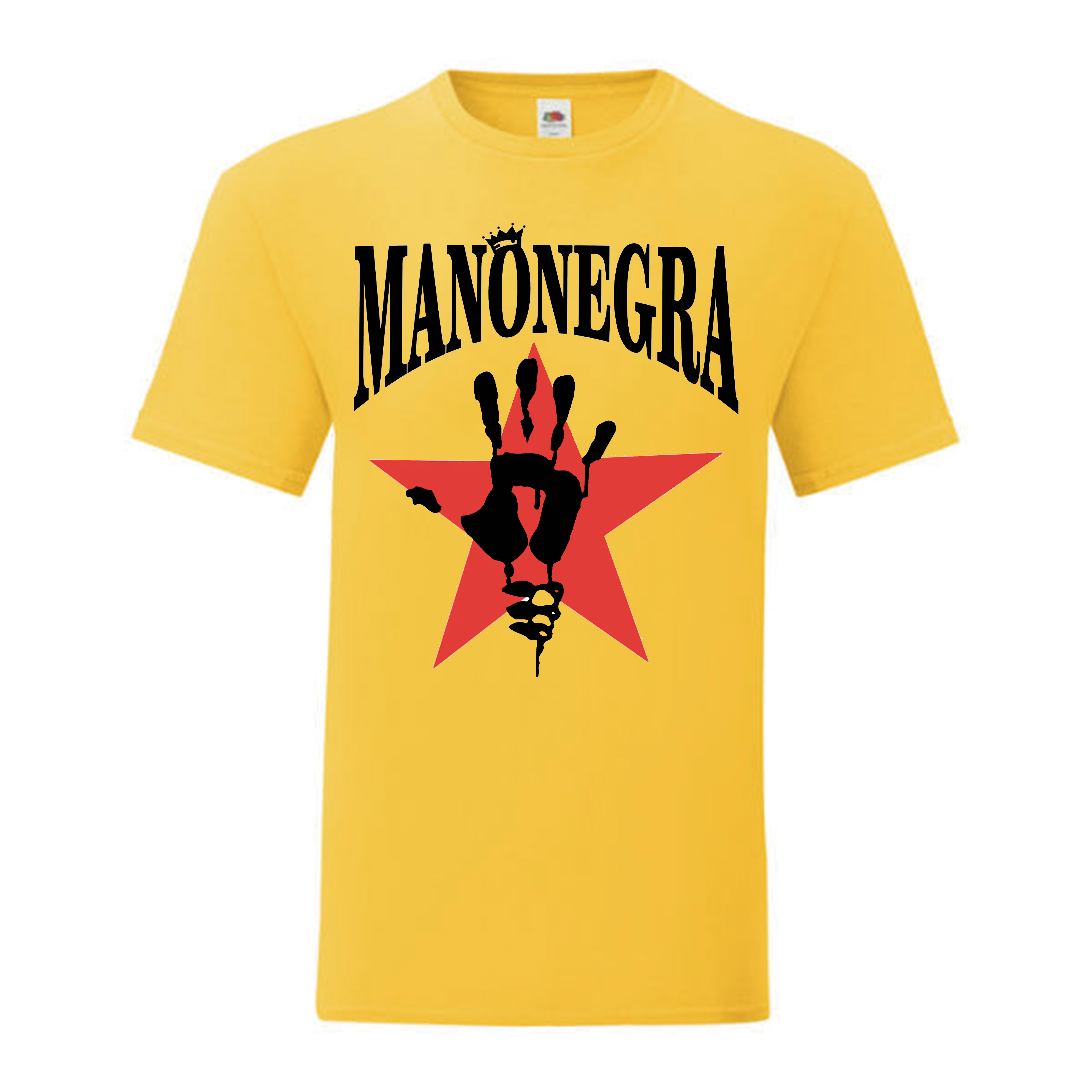 Camiseta Mano Negra amarilla - Logo