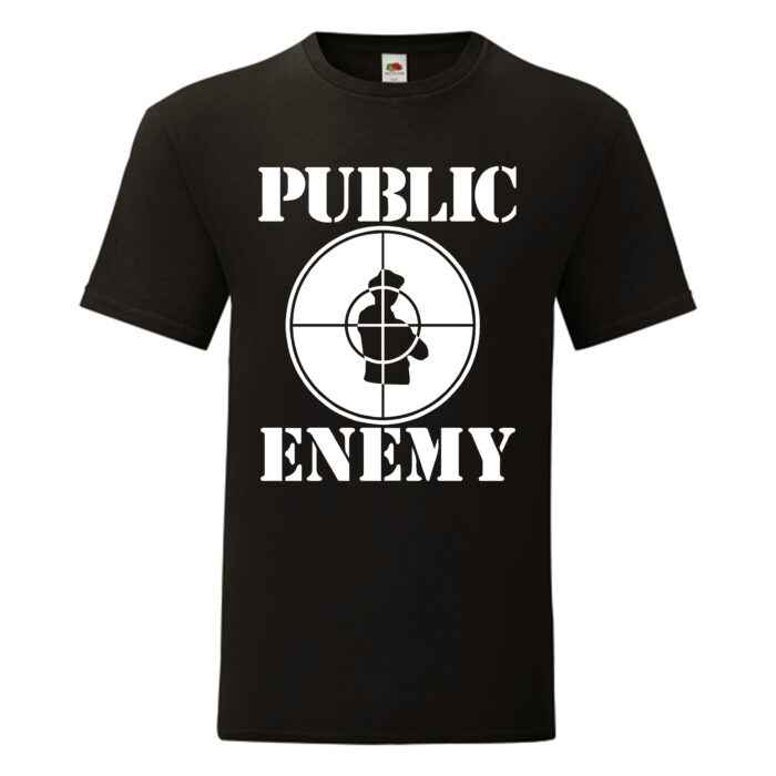 Camiseta Public Enemy negra - Logo