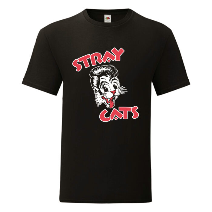 Camiseta Stray Cats negra - Logo