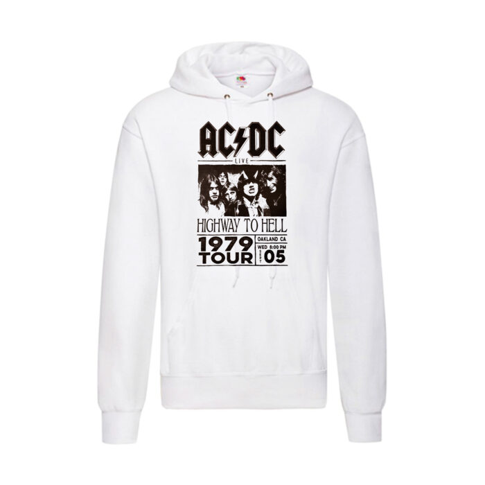 Sudadera ACDC blanca - Highway To Hell Tour 1979