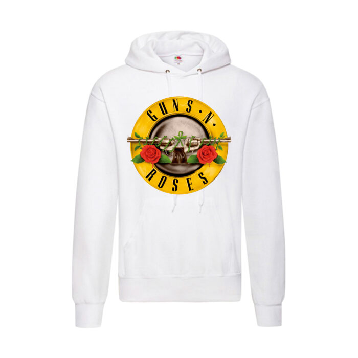 Sudadera Guns And Roses blanca - Logo
