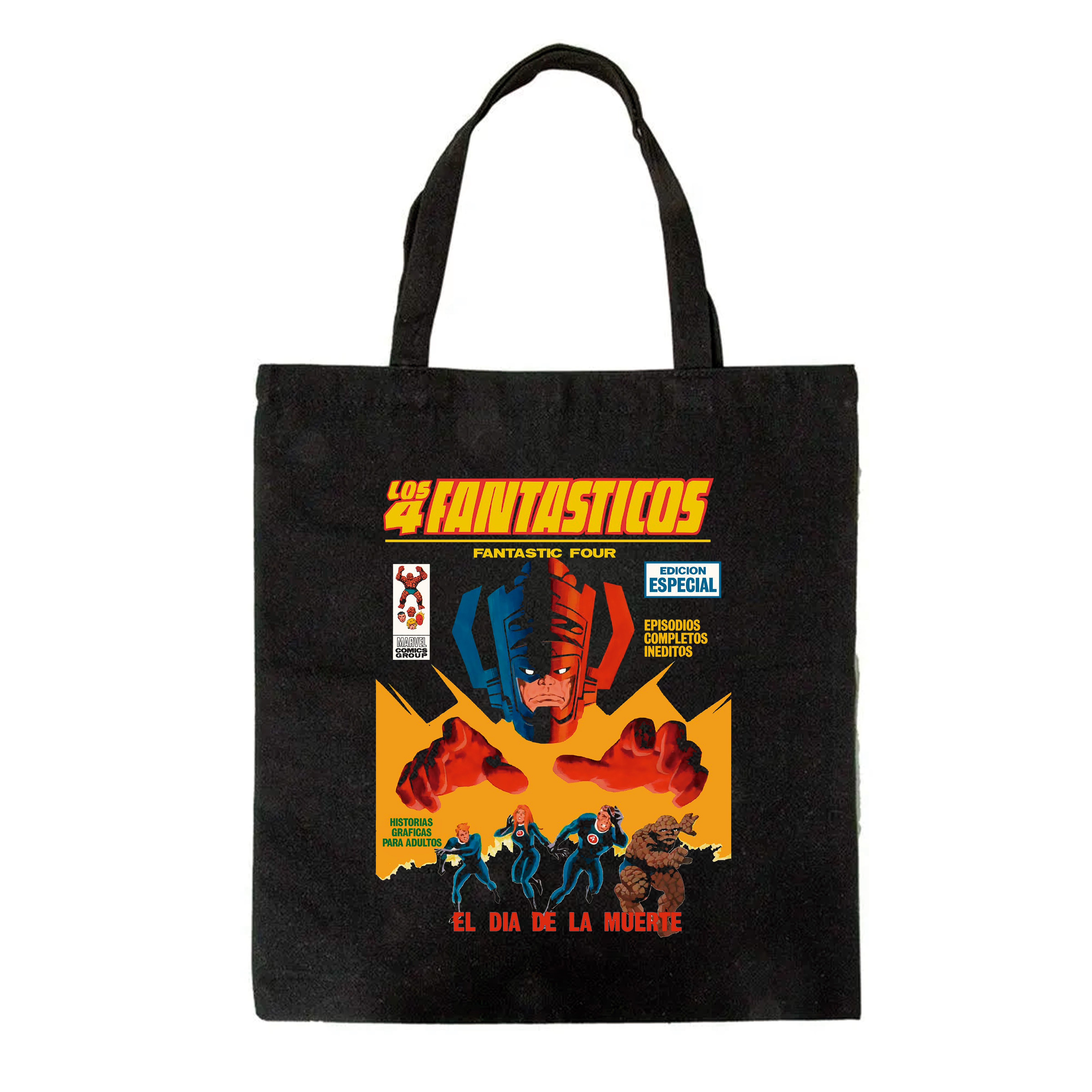 Tote Bag negra - Los 4 Fantásticos El Día De La Muerte