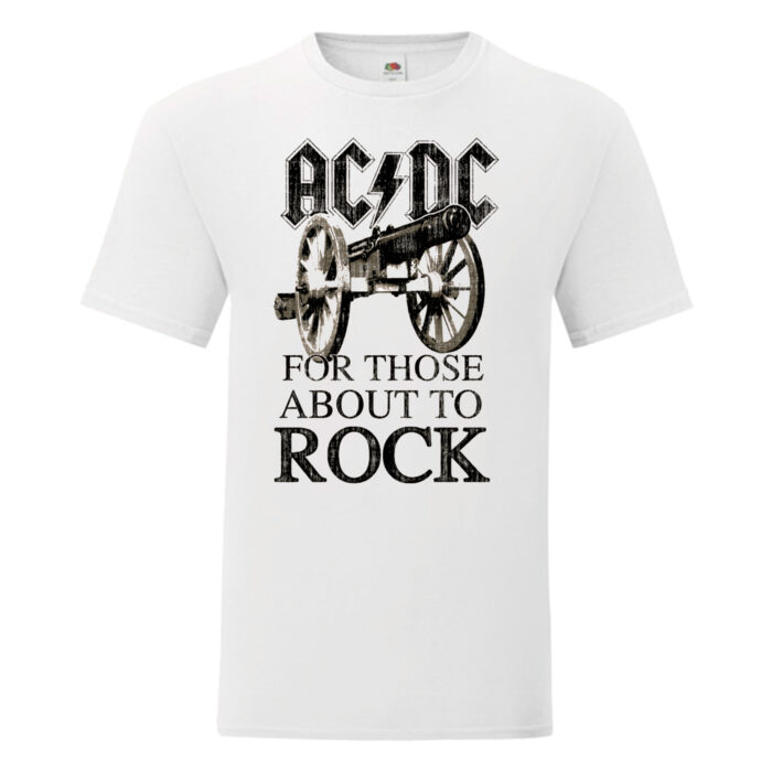 Camiseta ACDC blanca - For Those About To Rock