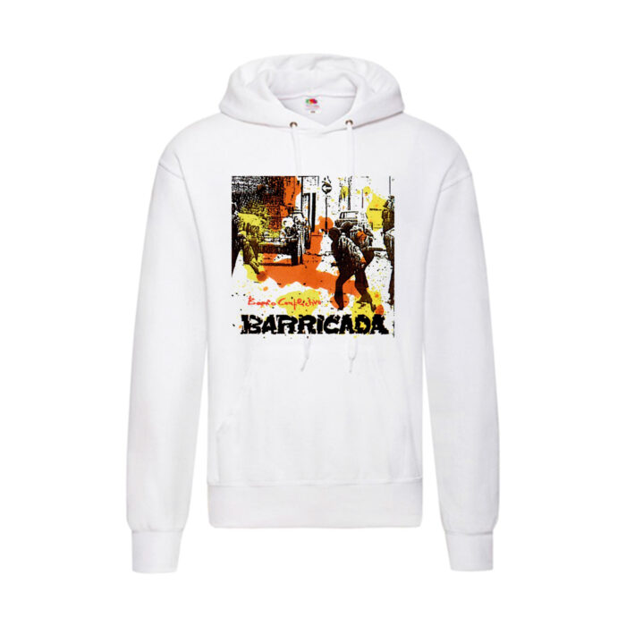 Sudadera Barricada blanca - Barrio Conflictivo