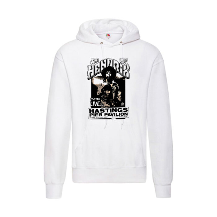 Sudadera Jimi Hendrix blanca - Poster Tour