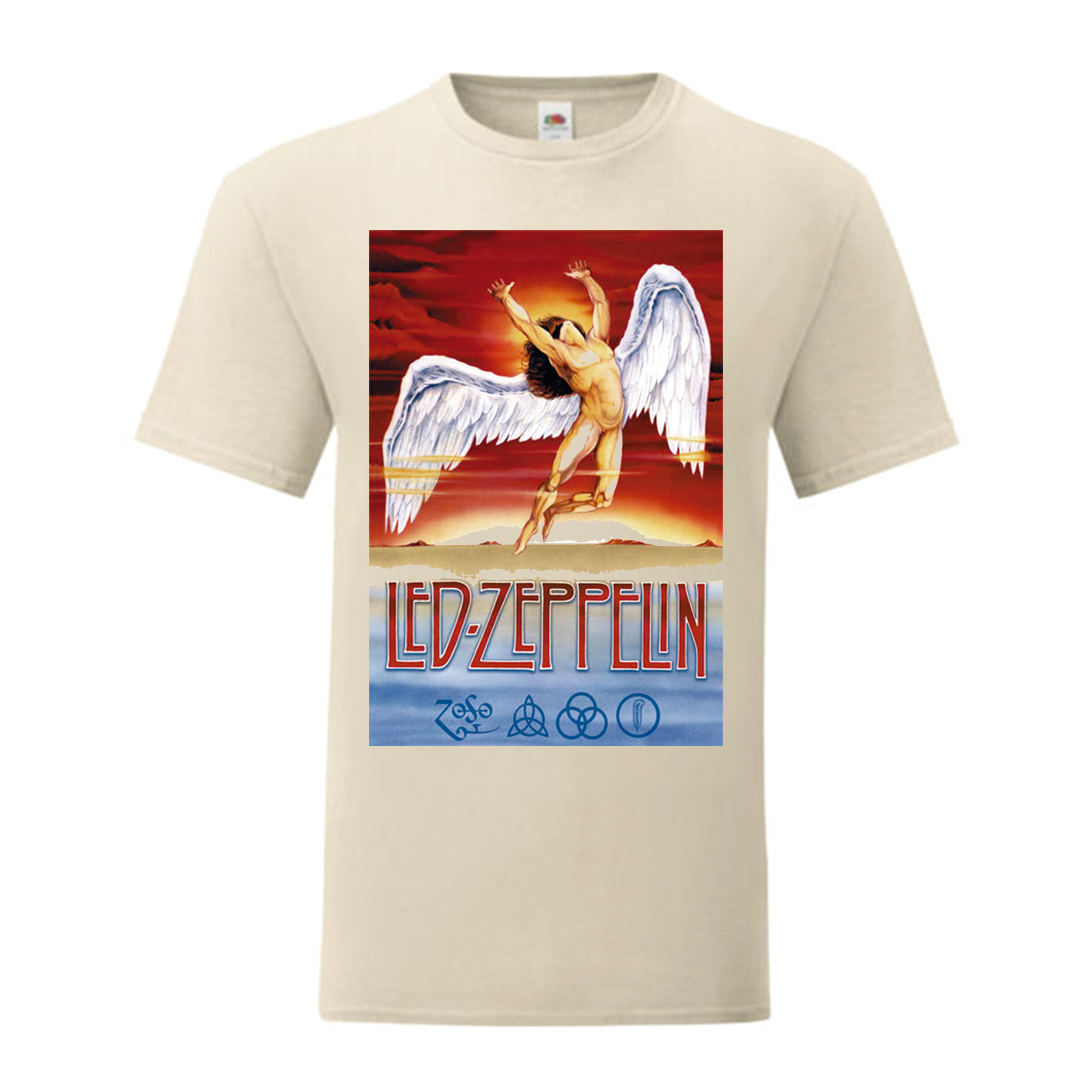 Camiseta Led Zeppelin natural - Logo Swan Song