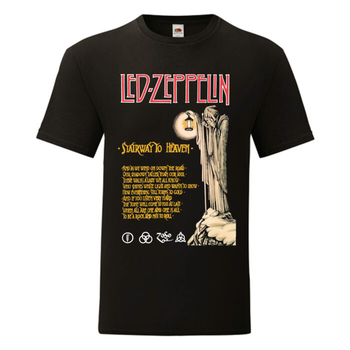 Camiseta Led Zeppelin negra - Stairway To Heaven