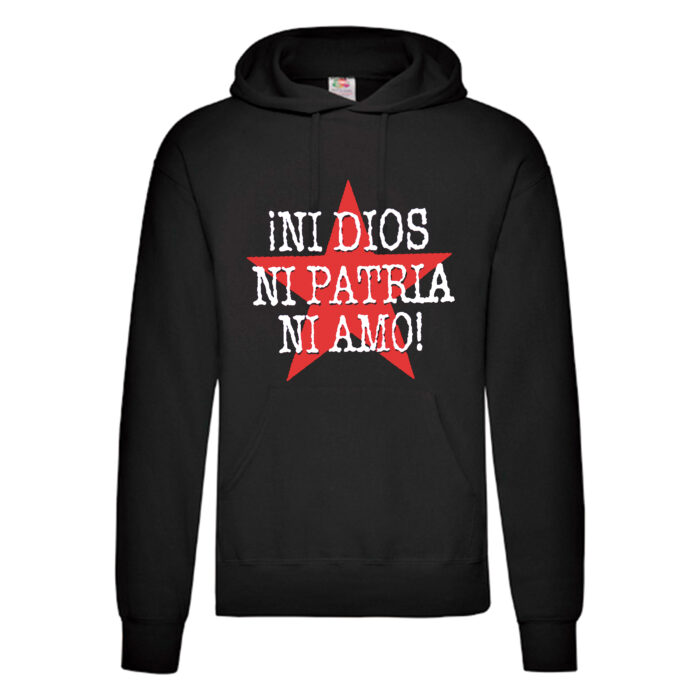 Sudadera diseño original negra - Ni Dios Ni Patria Ni Amo