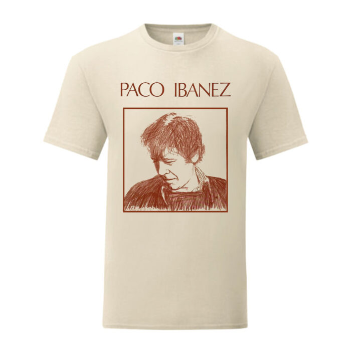 Camiseta Paco Ibañez natural - Canta A Brassens