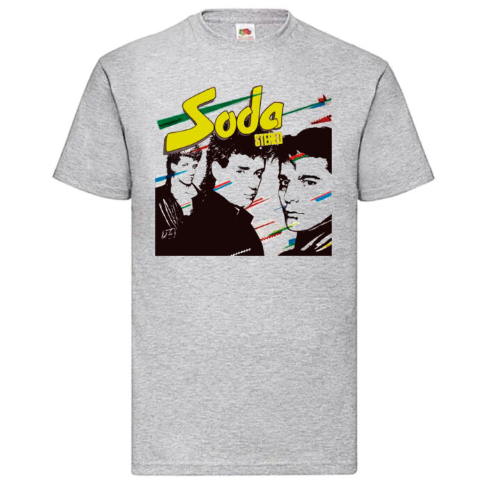 Camiseta Soda Stereo gris jaspeado - El Genio Equivocado