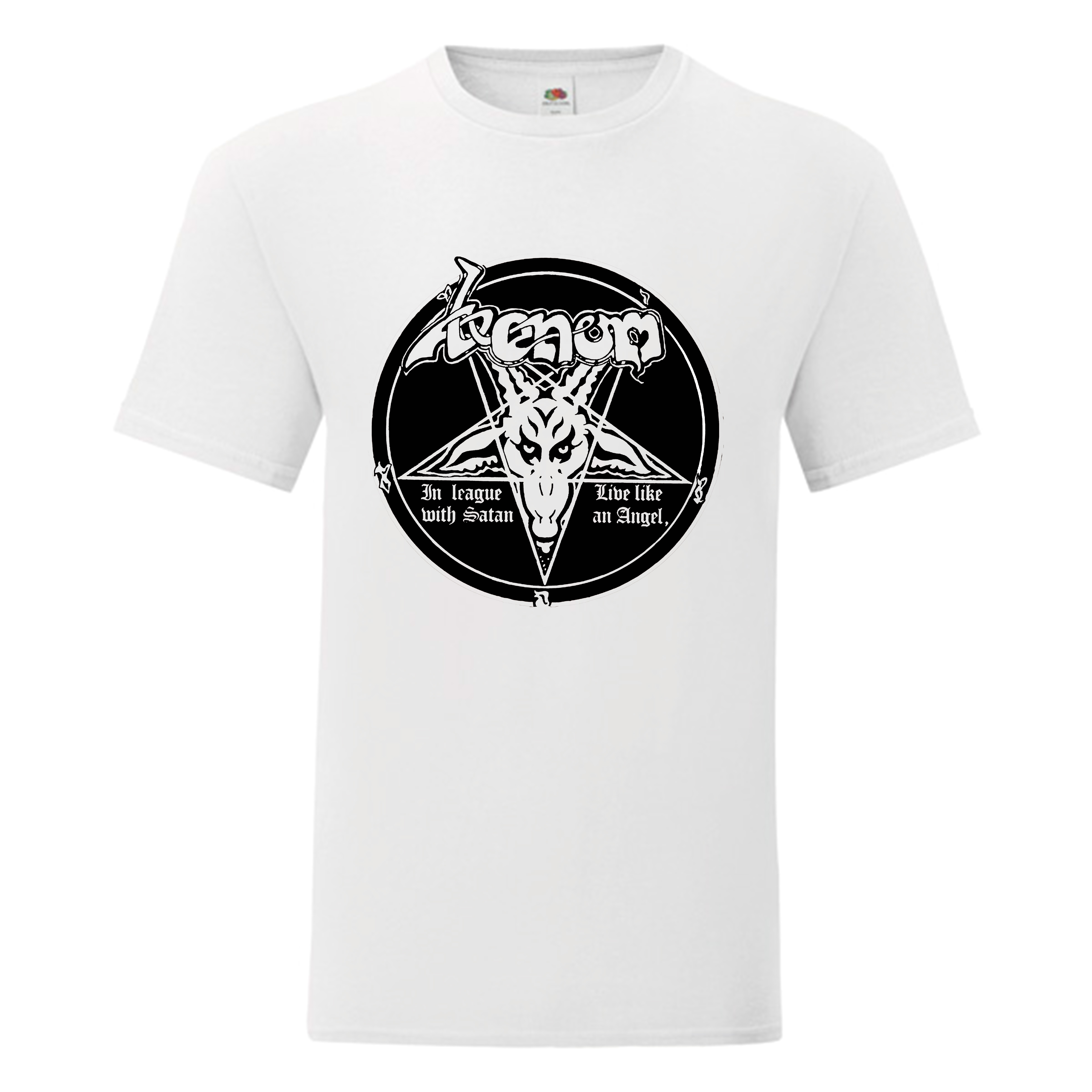 Camiseta Venom blanca - In League With Satan