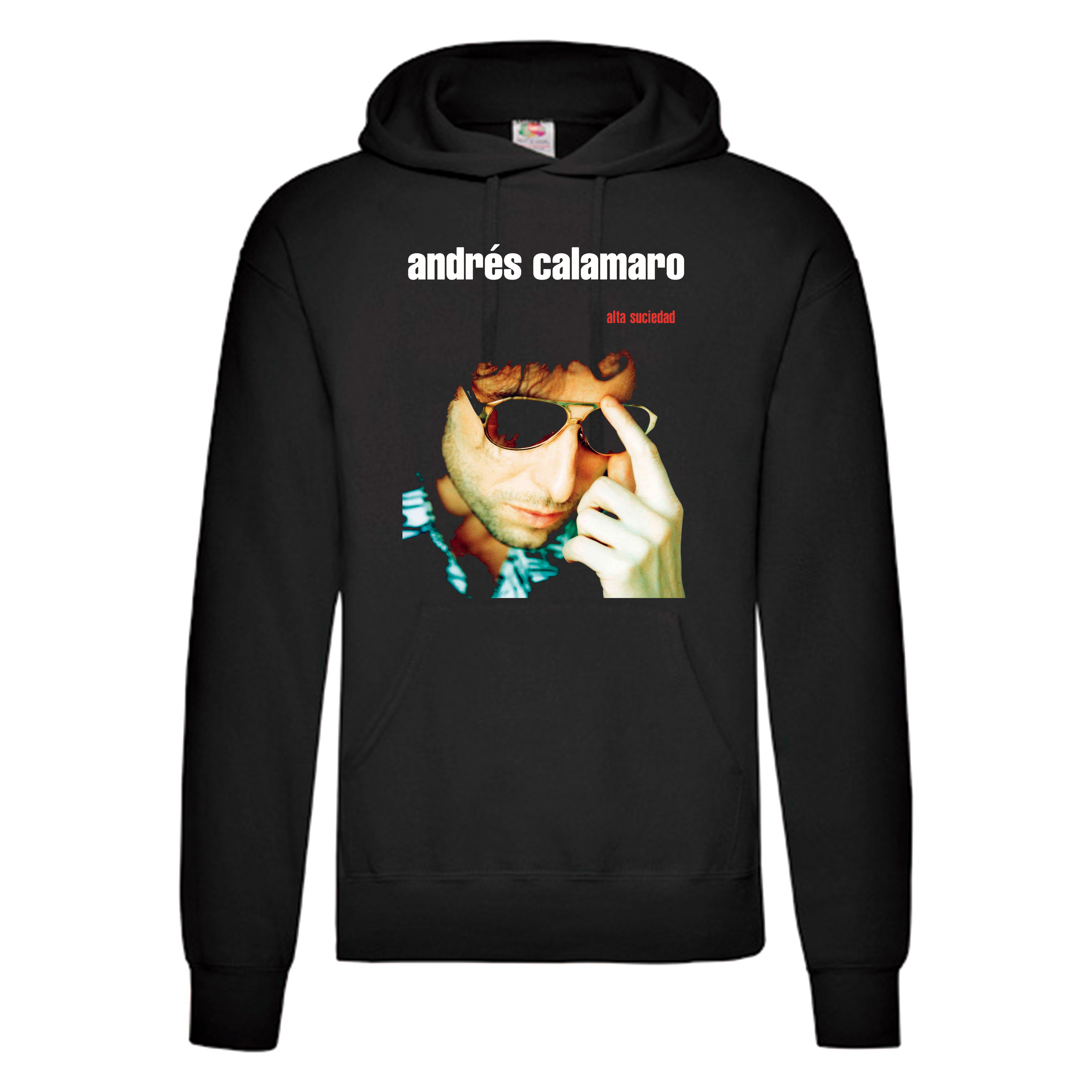 Sudadera Andrés Calamaro negra - Alta Suciedad