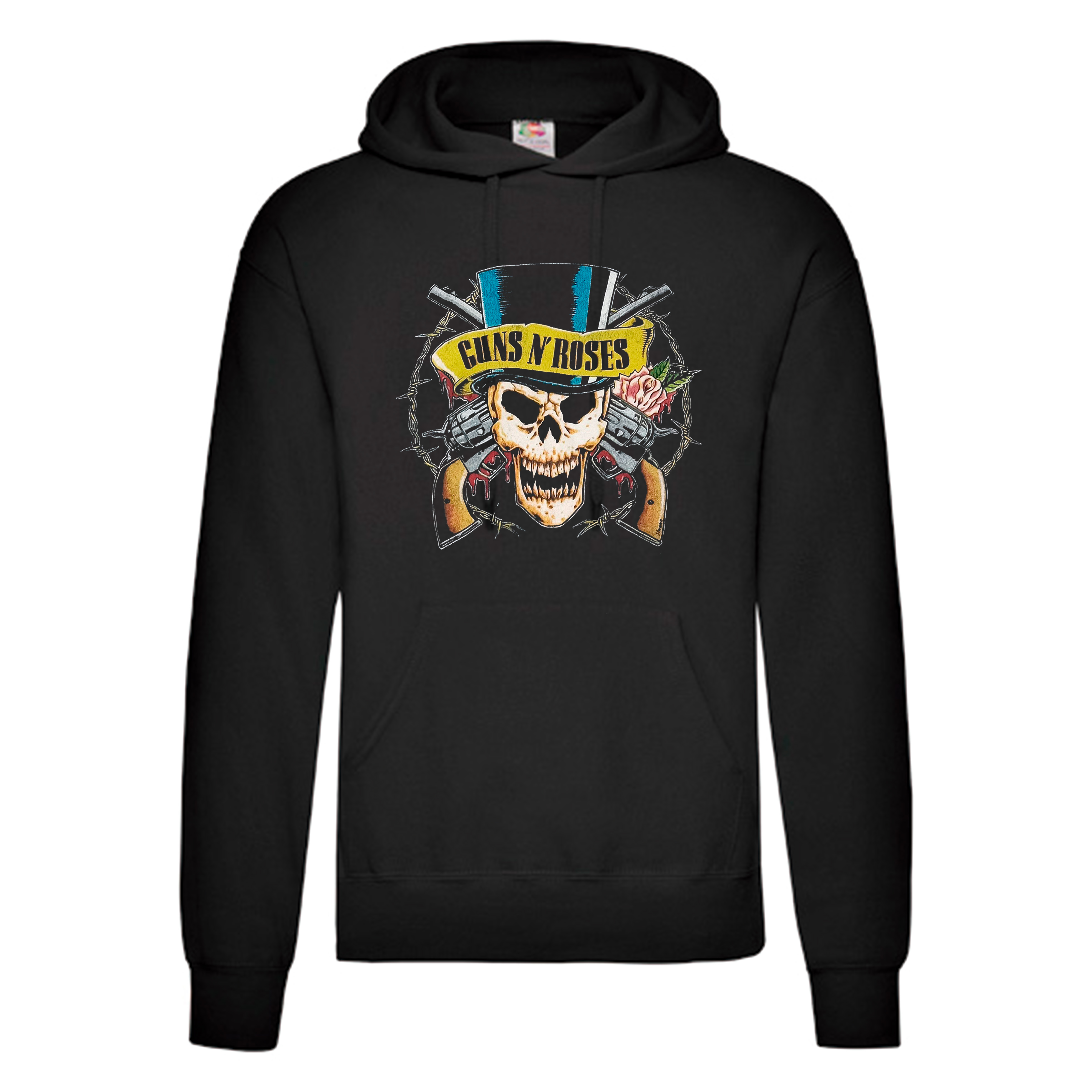 Sudadera Guns And Roses negra - Logo calavera color