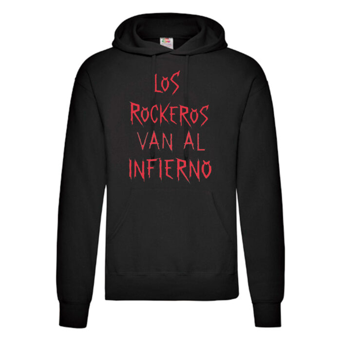 Sudadera diseño original negra - Los Rockeros Van Al Infierno