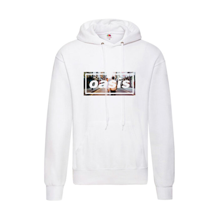 Sudadera Oasis blanca - Logo What's The Story