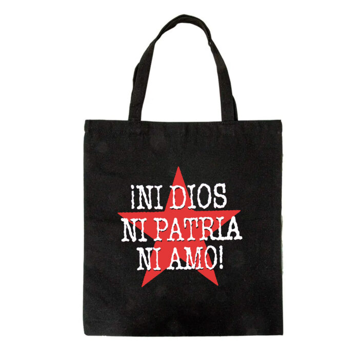 Tote Bag negra - Ni Dios Ni Patria Ni Amo