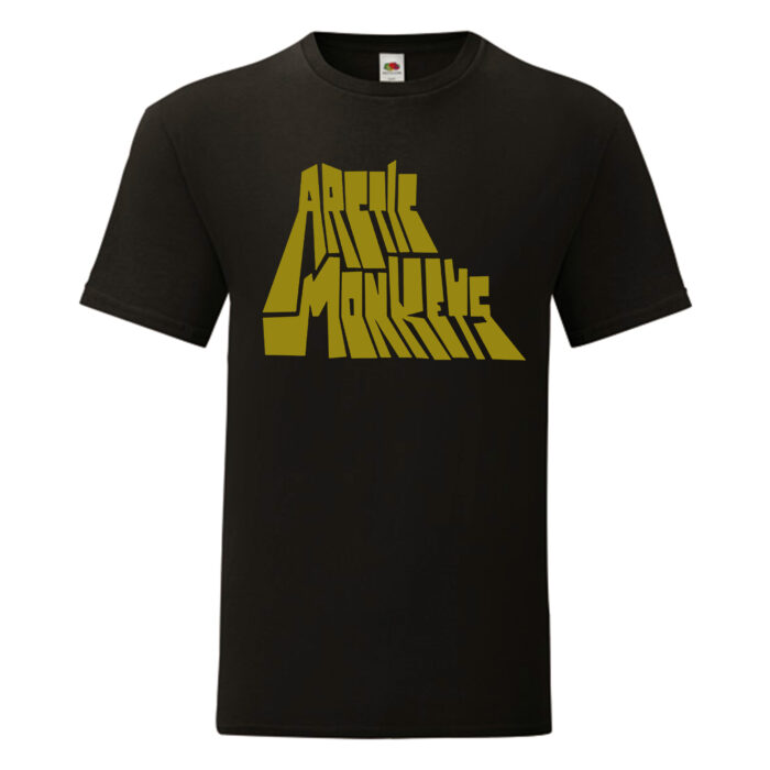 Camiseta Arctic Monkeys negra - Logo amarillo
