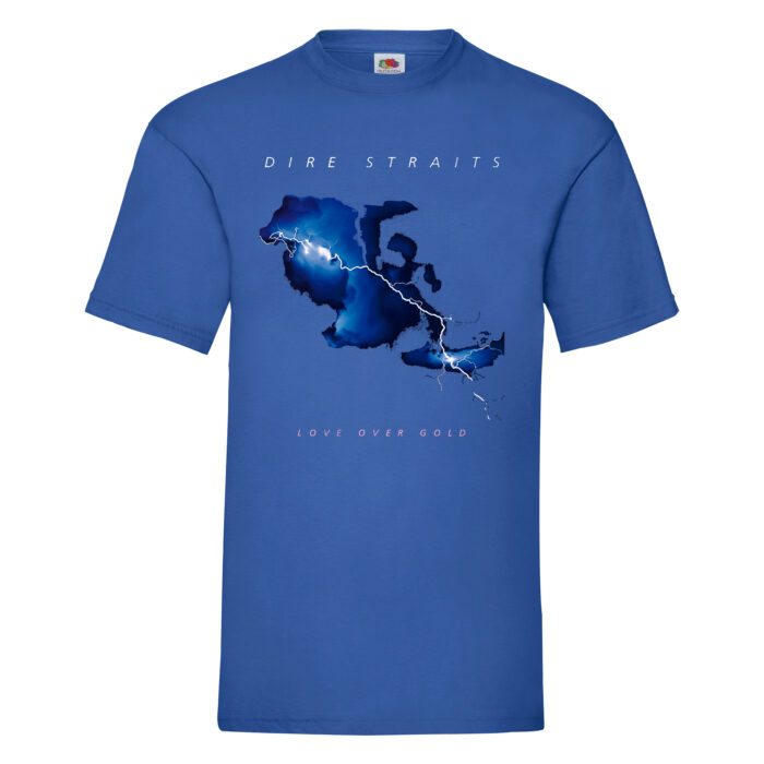 Camiseta Dire Straits azul royal - Love Over Gold
