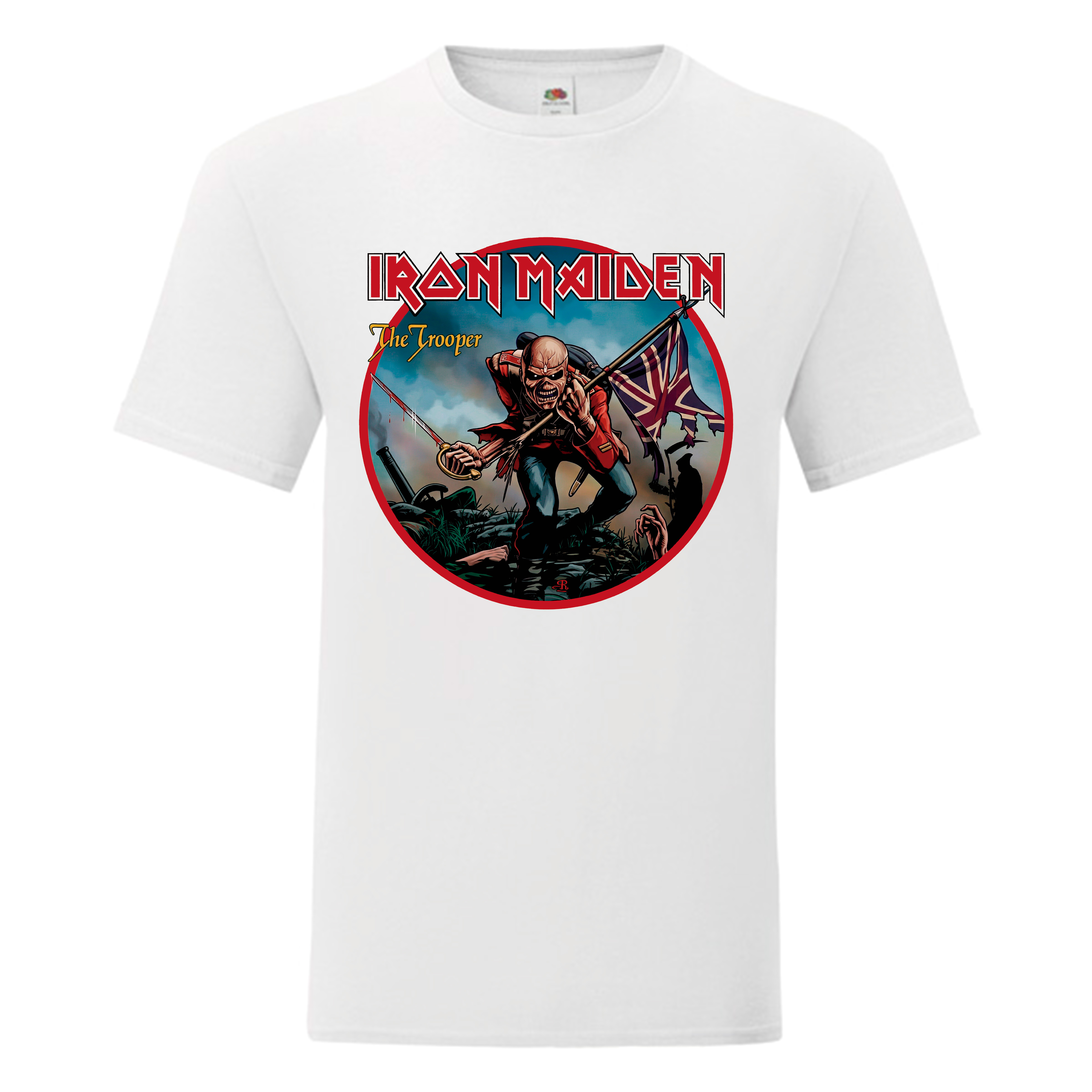 Camiseta Iron Maiden blanca - The Trooper