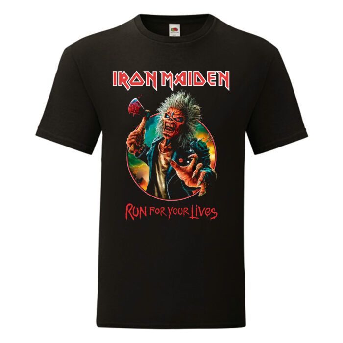 Camiseta Iron Maiden negra - Run For Your Lives