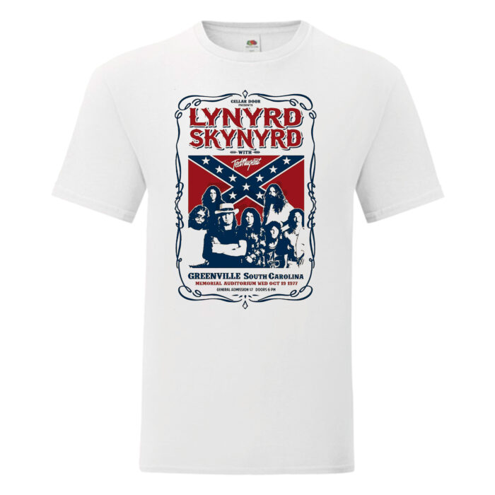Camiseta Lynyrd Skynyrd blanca - Tour 77