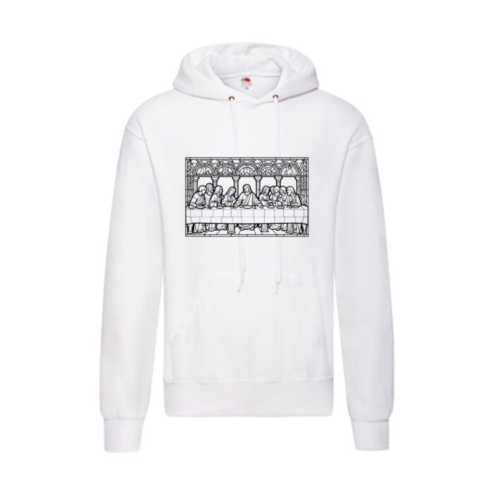 Sudadera diseño original blanca - Santa Cena